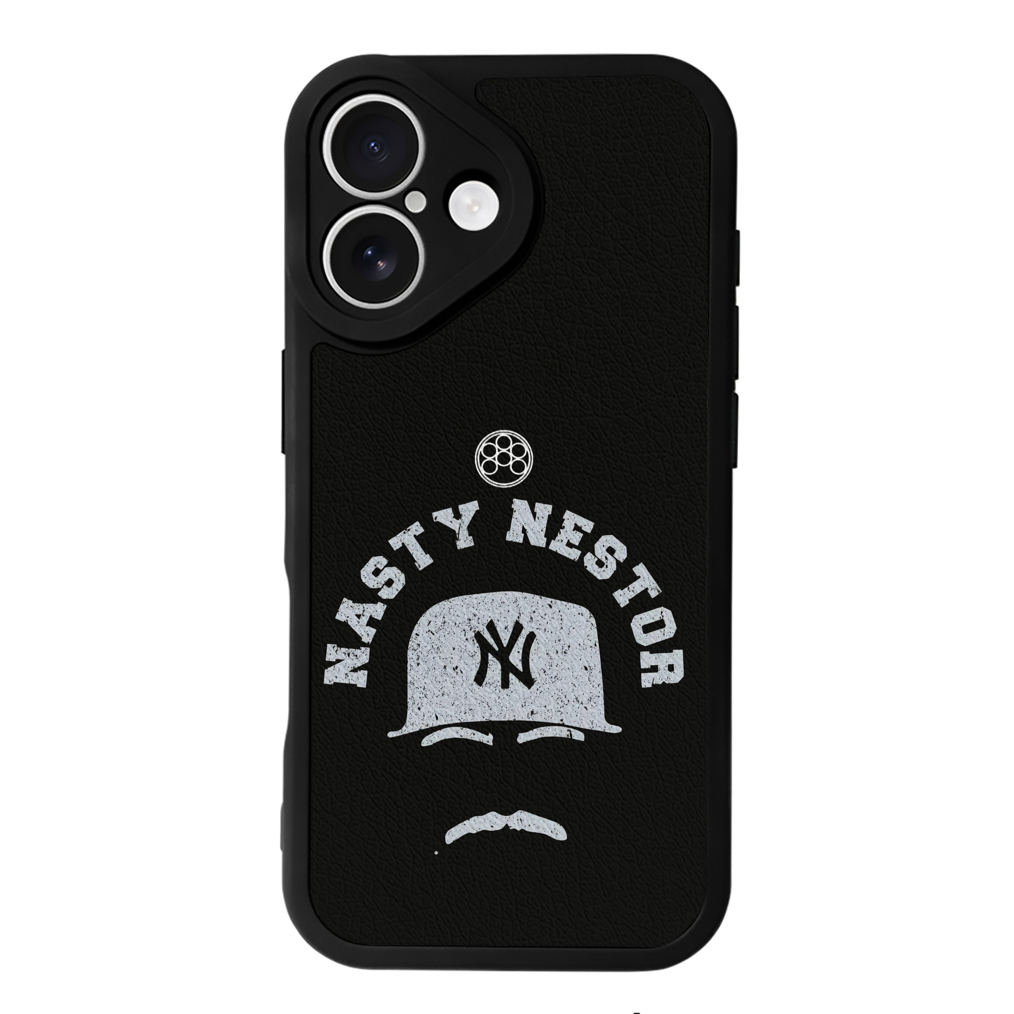 New York Yankees Nasty Nestor IPhone 16 Silicone Leather Case – UV Print, Lambskin Texture – Perfect Fit, Wireless Charging Compatible, Scratch Resistant, Precise Cutouts – Stylish Protection For IPhone 16